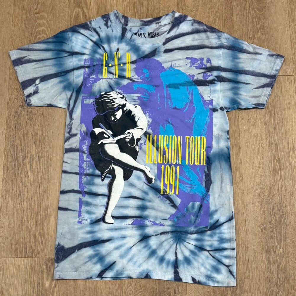 Guns N Roses tie-dye band tee Size S
